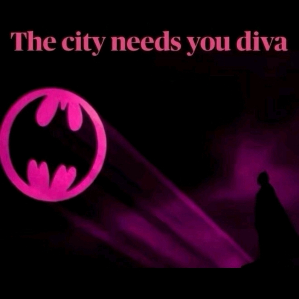 Pink Batman Signal Graphic Tee